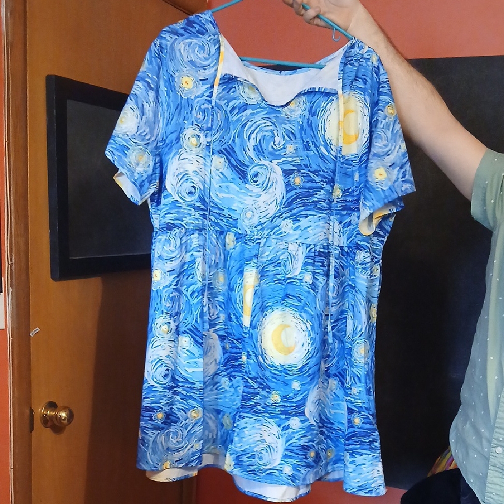 Starry Night Inspired Blue Dress